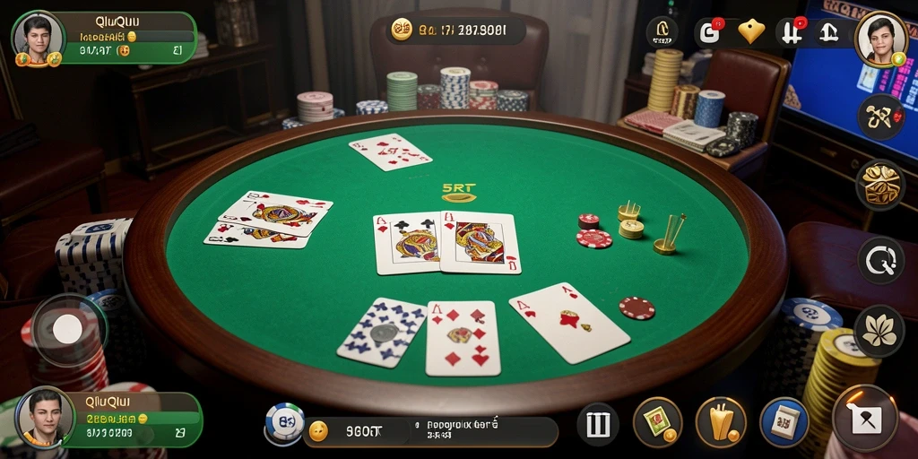 Tampilan gameplay QiuQiu yang seru dan menantang.