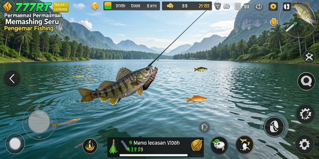 Tangkapan besar dalam game memancing 777RT yang seru.