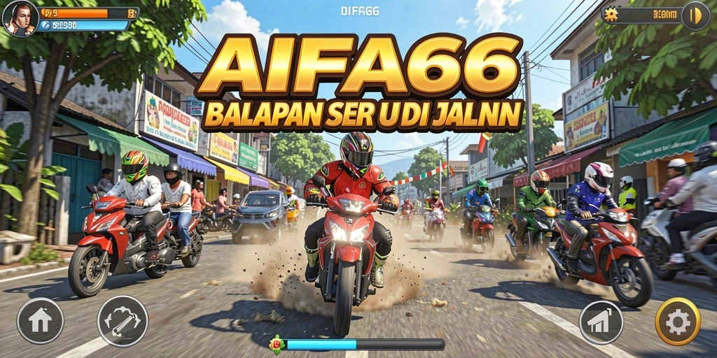 Gameplay AIFA66 dengan balapan cepat dan grafik menakjubkan.