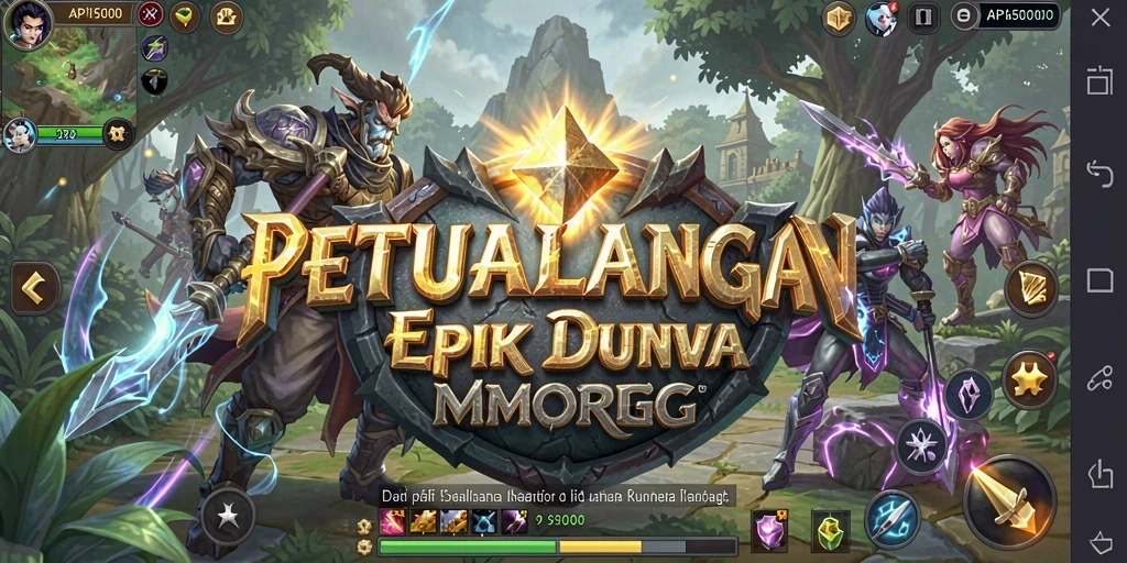 Tampilan gameplay menarik dari API5000 dalam dunia MMORPG.