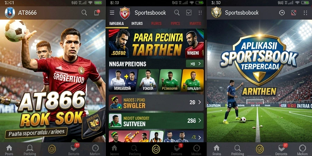 Tampilan screenshot utama AT866 menampilkan antarmuka Sportsbook yang menarik.