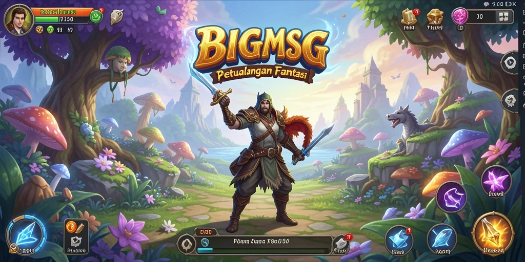 Tangkapan layar gameplay seru di dunia fantasi BIGMSG.