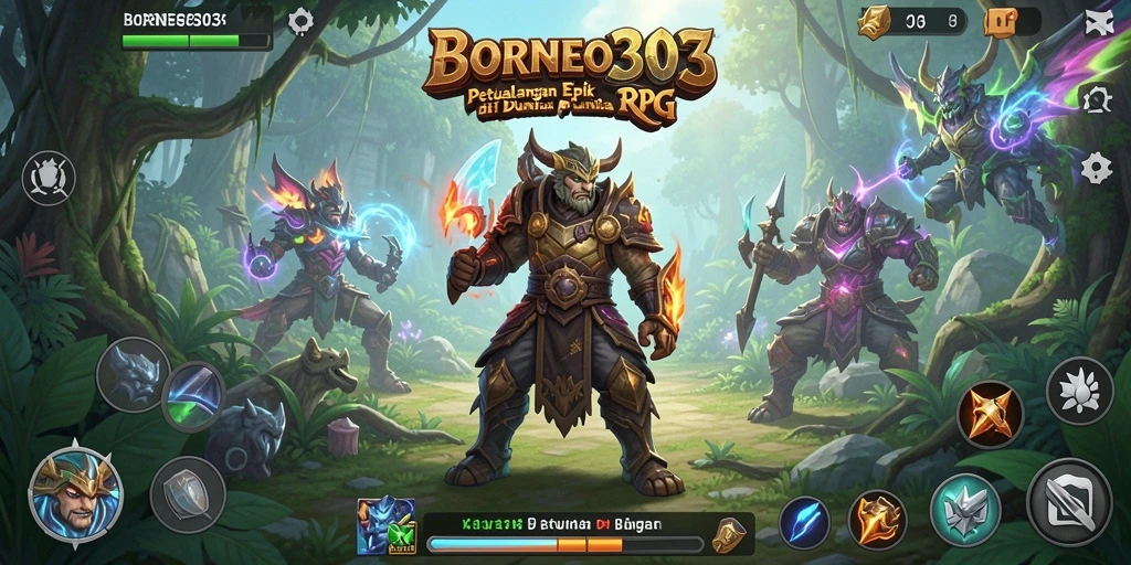Tampilan dinamis permainan RPG BORNEO303 yang memukau.