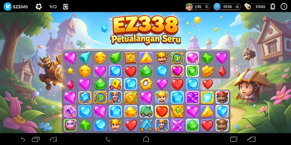 Tampilan gameplay seru dalam EZ338 yang penuh dengan tantangan Match-3.