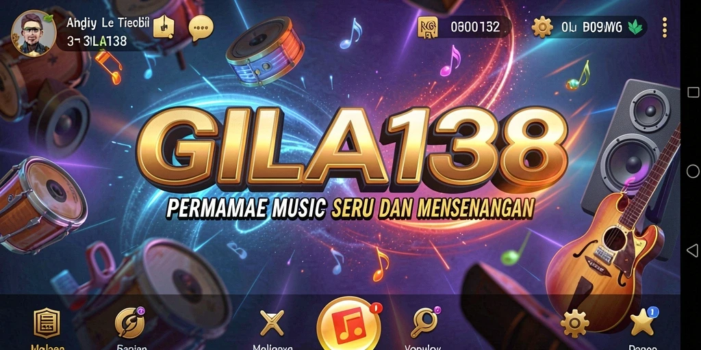 Tampilan gameplay GILA138 dengan berbagai alat musik yang menarik.