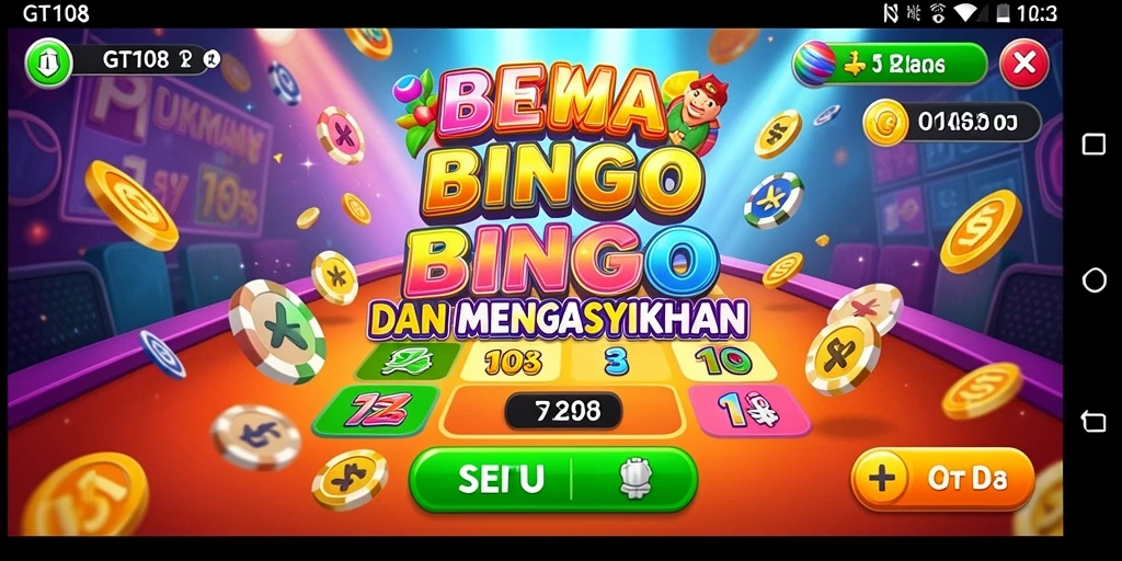 Screenshot GT108 menunjukkan gameplay Bingo yang seru dan interaktif.