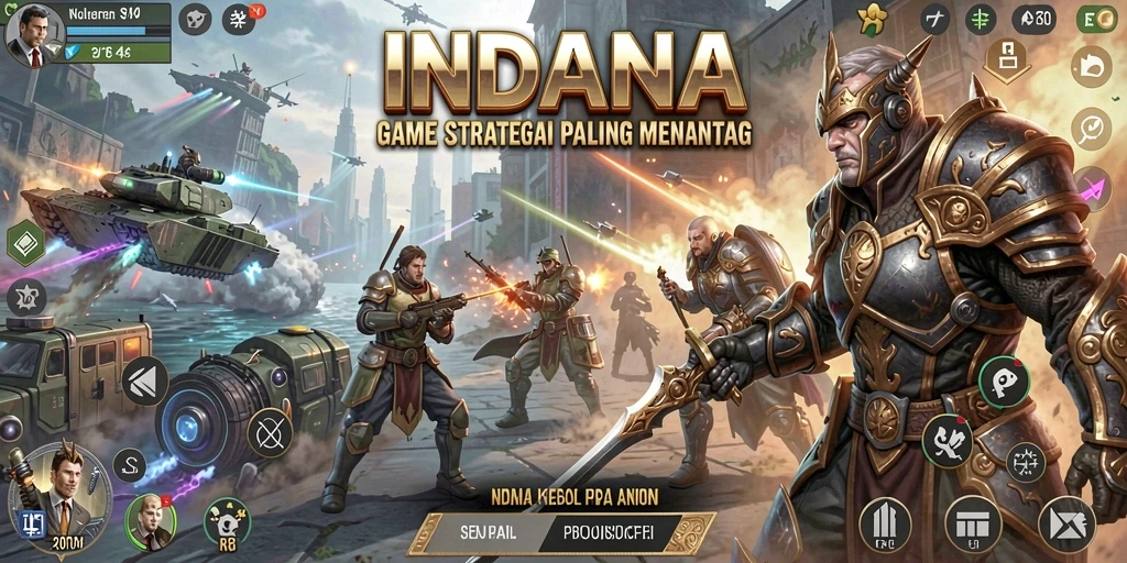 Screenshot gameplay INDAAA dengan pertarungan strategi yang intens.