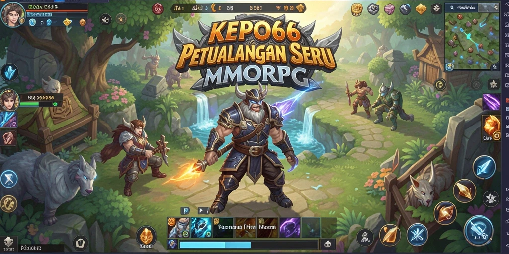 Screenshot gameplay KEPO66 menunjukkan pertarungan mendebarkan di dunia fantasi.
