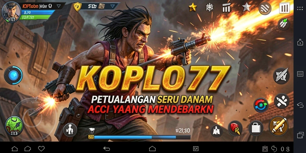 Screenshot gameplay KOPLO77 menampilkan aksi mendebarkan karakter dalam pertempuran.