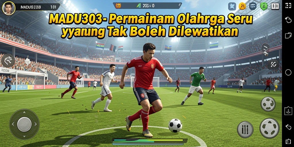 Screenshot MADU303 menampilkan aksi seru dalam pertandingan olahraga.