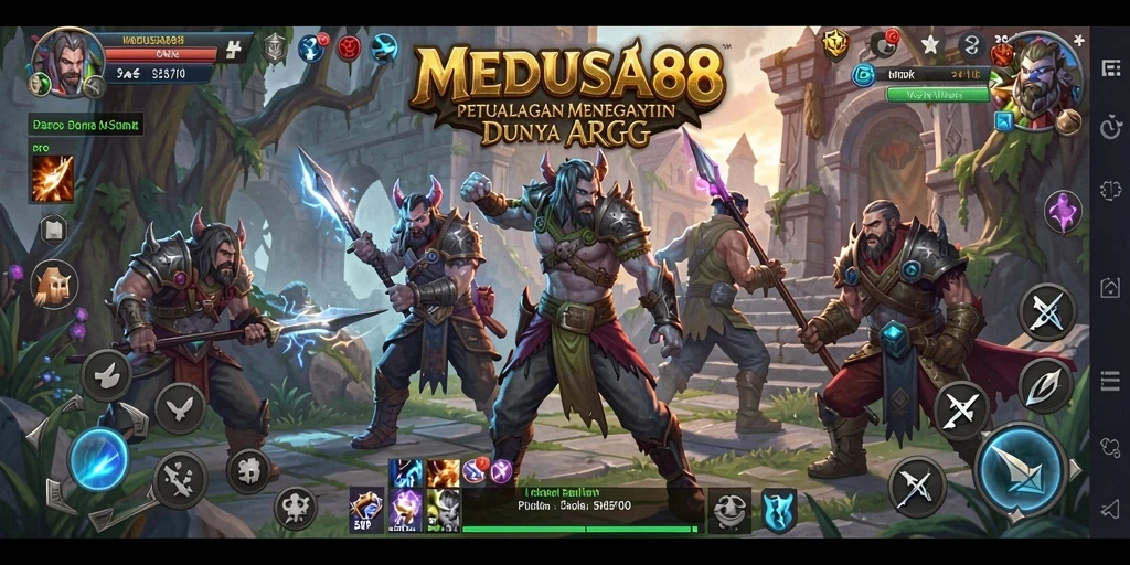 Tangkapan layar dari gameplay seru MEDUSA88 dalam pertempuran ARPG.