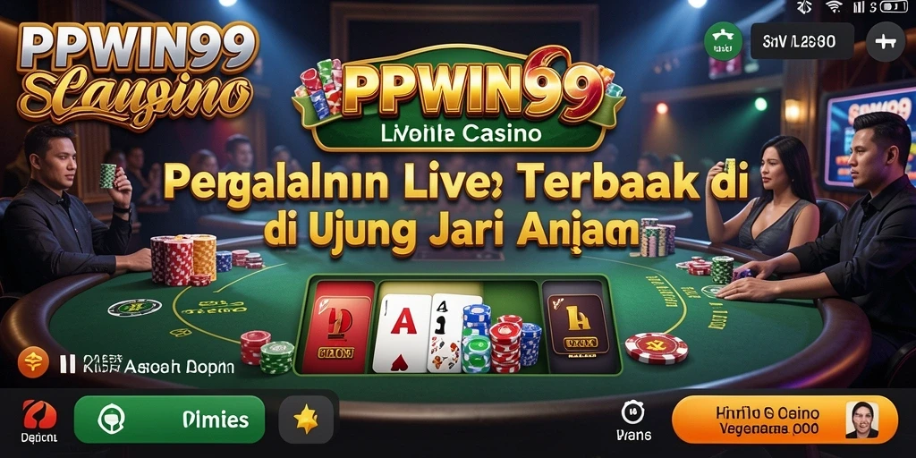 Gameplay Live Casino PPWIN99 dengan dealer profesional dan grafis menawan.