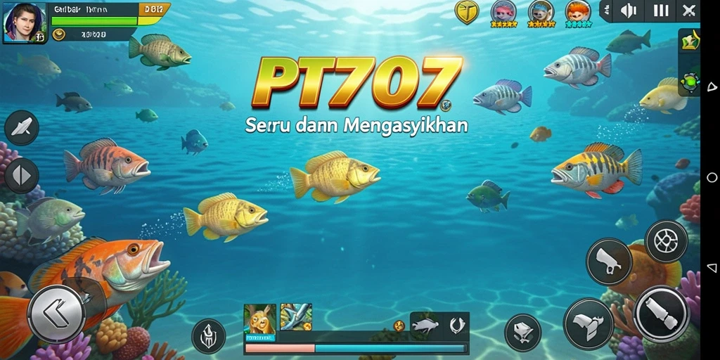 Tampilan gameplay seru PT707 saat berburu ikan.