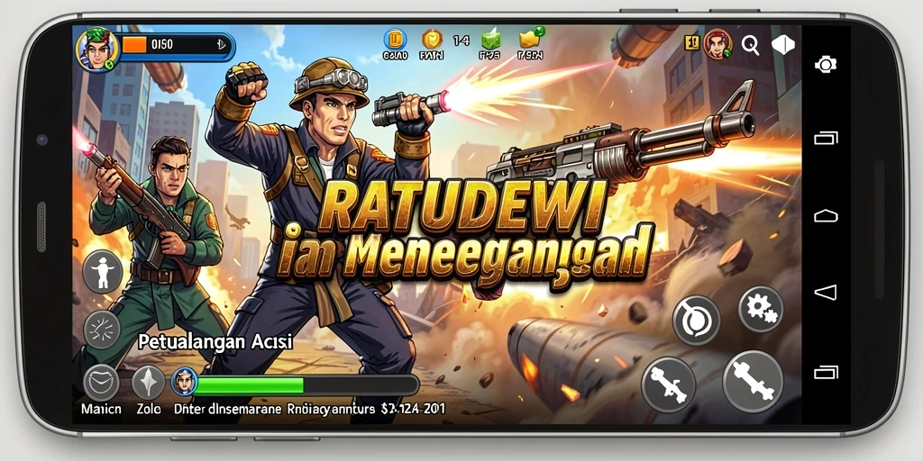 Tangkapan layar gameplay menampilkan aksi mendebarkan RATUDEWI.