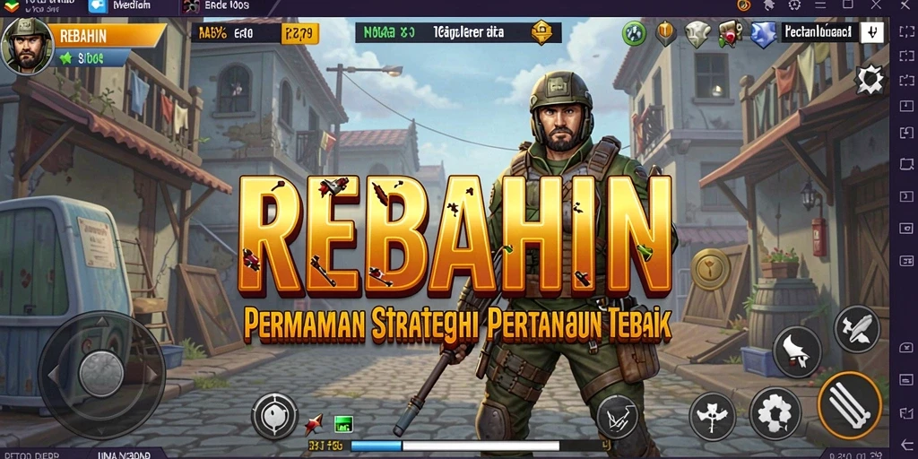 Tampilan gameplay menegangkan dalam REBAHIN yang seru.