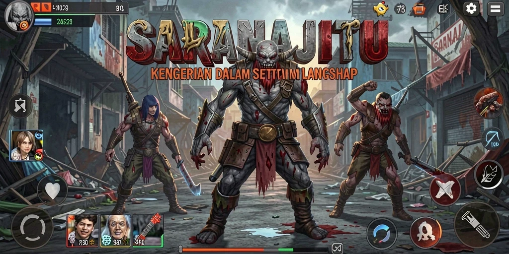 Screenshot SARANAJITU menampilkan momen menegangkan dalam permainan Horror.