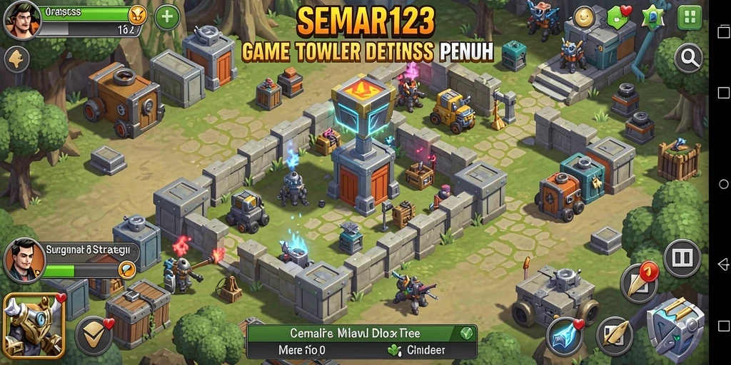 Screenshot utama SEMAR123 menampilkan aksi seru dalam Tower Defense.