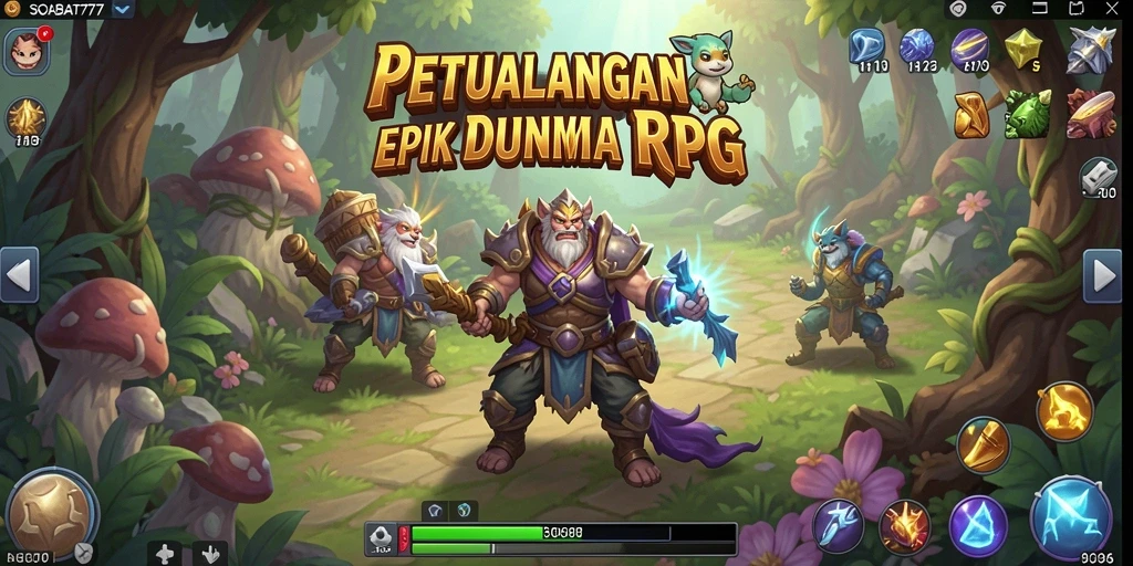 Screenshot gameplay SOBAT777 menampilkan aksi RPG yang mendebarkan.