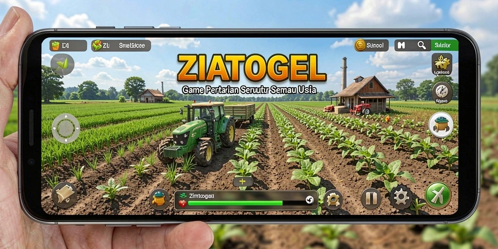 Gameplay seru ZIATOGEL dengan aktivitas bertani yang menarik.
