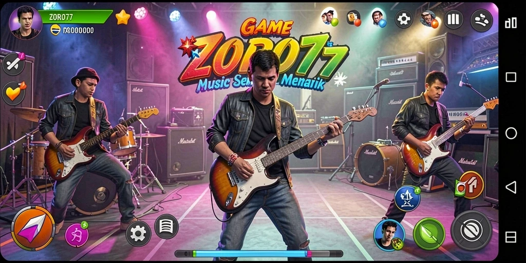 Tampilan gameplay ZORO77 yang dinamis dan interaktif.